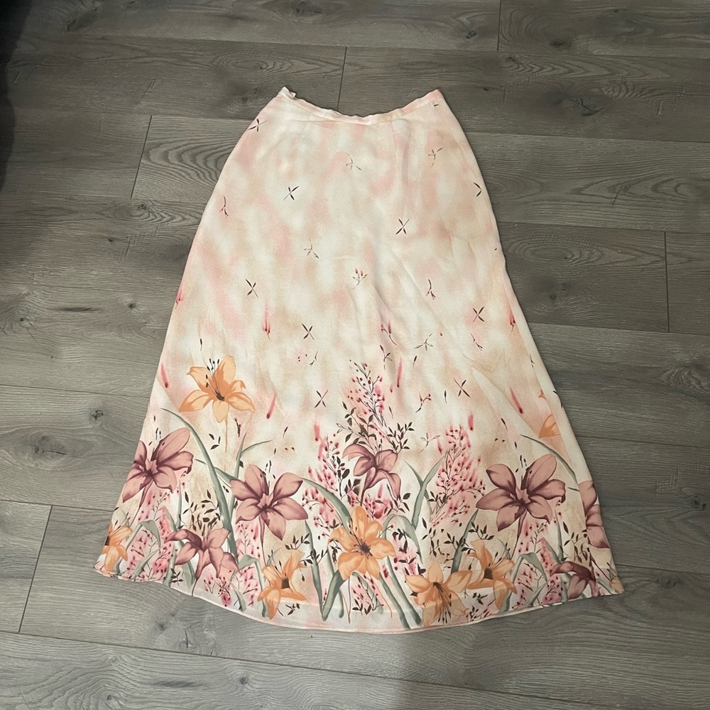 Chadwick's Floral Full length women's skirt Size 8 - Picture 1 of 7